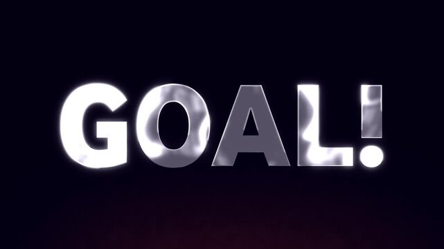 GOAL Stadium Typography Sports Animation | High-energy sports motion graphic featuring illuminated GOAL typography with glowing light effects and digital stadium-style visuals. Ideal for football broa