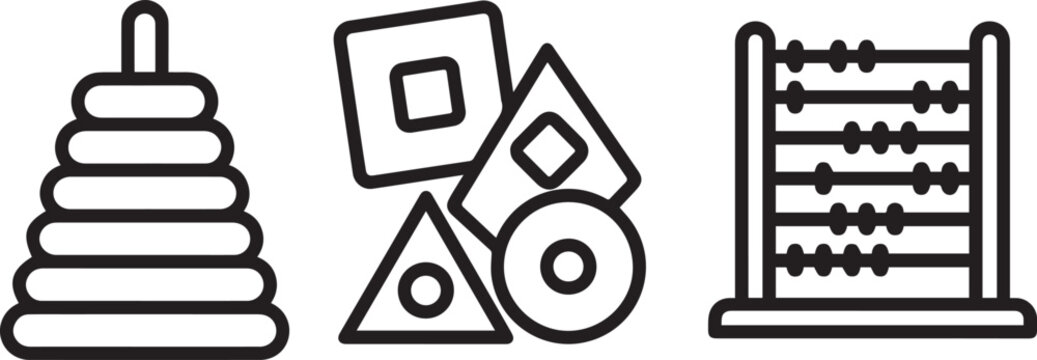 Teachers day educational icons for learning and teaching tools