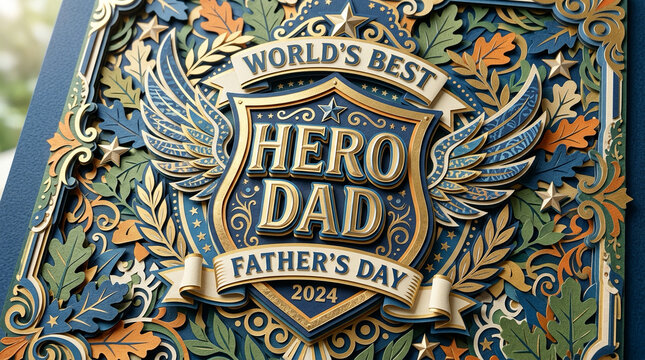 Super Dad Badge Design