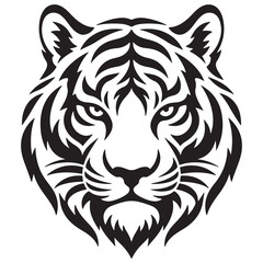 Fototapeta premium tiger head silhouette