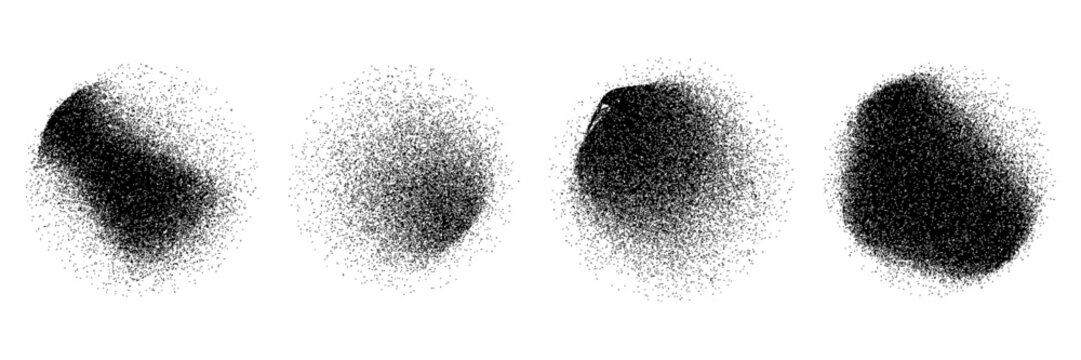 Noise grain background, pointillism dots gradient or dotwork pattern, vector stipple effect. Grain noise halftone or grainy texture or dotwork grain noise