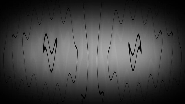 Monochrome abstract ripple wave pattern motion background seamless loop animation