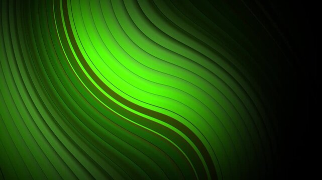 Futuristic green ribbon wave motion abstract technology background loop