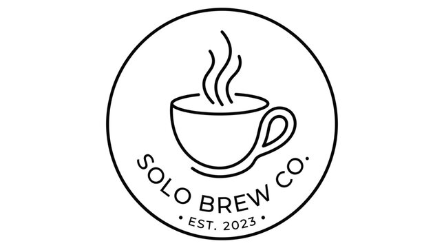 Solo Brew Coffee Company Logo Design.