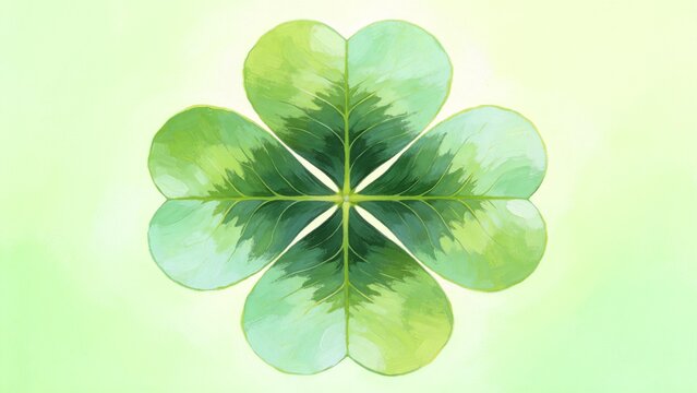 Painting of a fourleaf clover