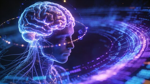 AI Brain Machine Learning Technology 4K 08