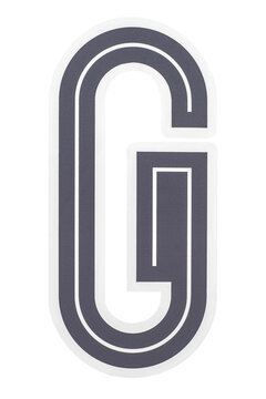 Creative typography letter G icon design sticker