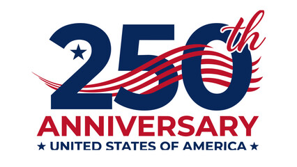 Obraz premium USA 250th Anniversary logo vector file