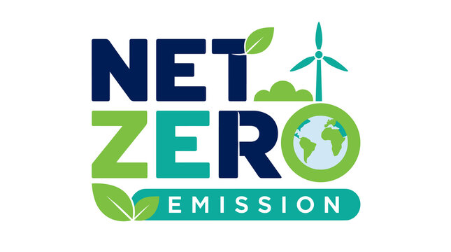 Visual Representation of Net Zero Emission Concept.