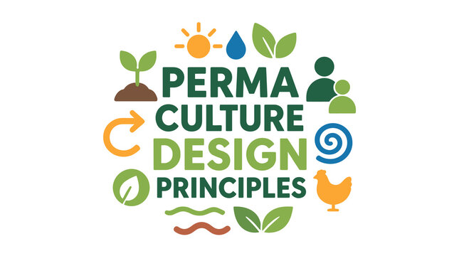 Permaculture Design Principles Concept Illustration Main Subject.