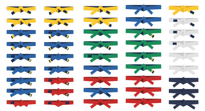 Multicolored plastic cable ties organized.