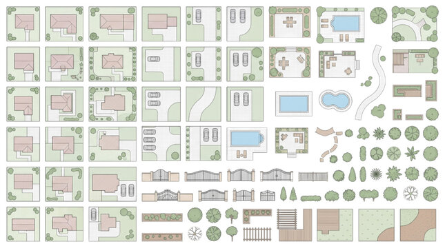 Comprehensive Collection of CAD House and Landscape Design Elements