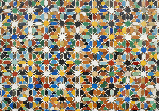 Moroccan Zellige Tile Pattern &ndash; Traditional Islamic Mosaic Background