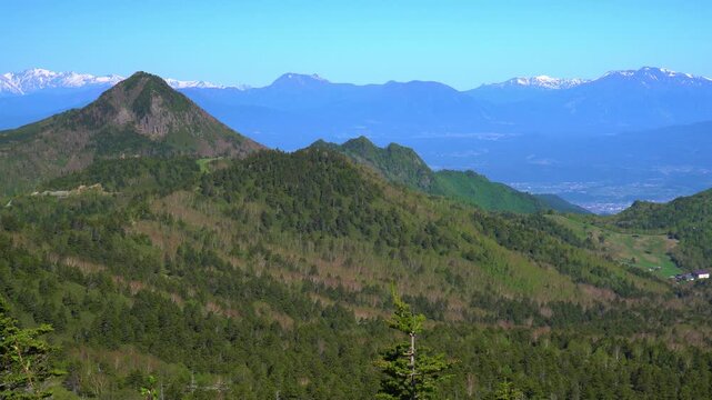 初夏の志賀高原　横手山ドライブインからの眺望