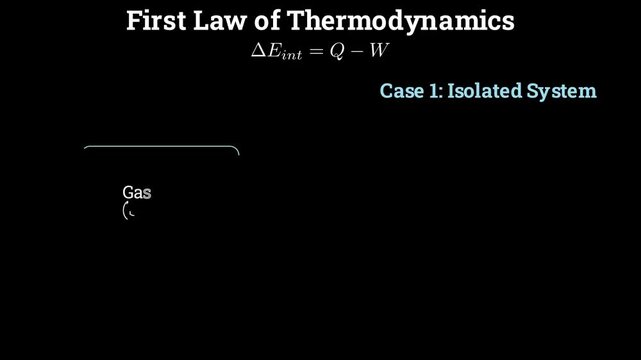 Applying the first law of thermodynamics in two separate cases