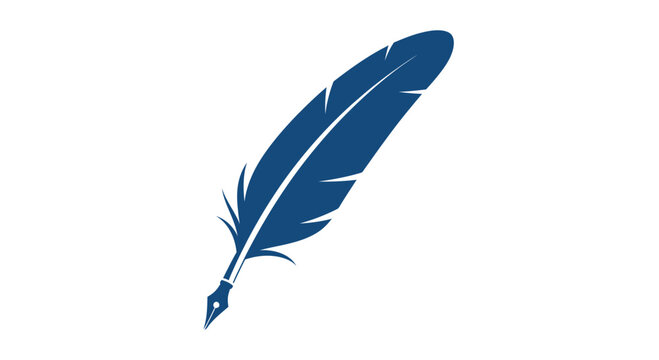 Dark Blue Feather Writing Instrument.