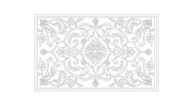 Ornate Floral Pattern Design Vector Art