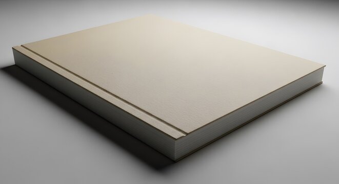 Blank closed hardcover book catalog booklet template mockup