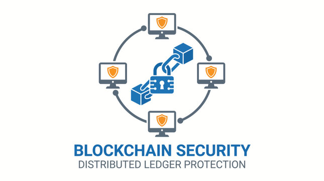 Blockchain Security Distributed Ledger Protection Concept