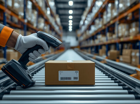 Barcode Scan Confirmation During Parcel Sorting in Distribution Center
