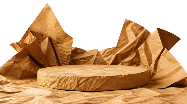 Rustic Kraft Paper Display Podium for Product Showcases Rustic Kraft Paper Display Podium for Product Showcases