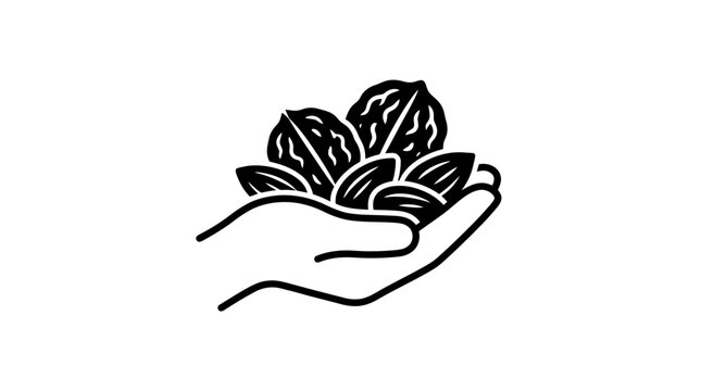 A hand holding a small plant.
