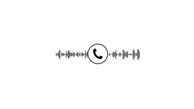 Minimalist smart assistant voice recognition or podcast phone icon