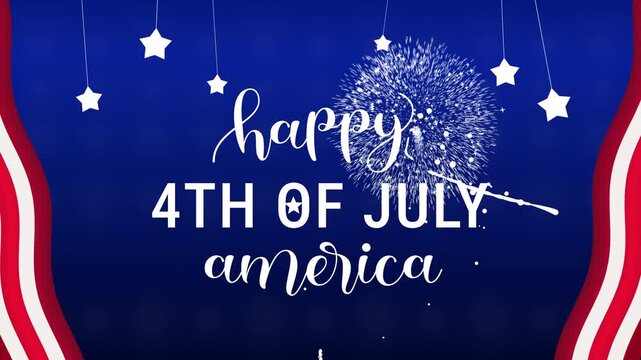 Independence day celebration with fourth of july holiday in america. Perfect for patriotic designs, event promotions, and social media.