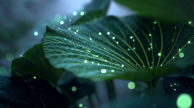 Clean energy concept with glowing light orb and bright sunlight