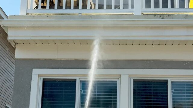 Power Washing front and soffit of house
