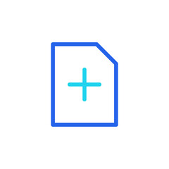 Fototapeta premium Add file icon with filled outline style symbol for file creation