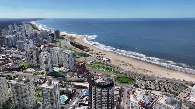 Punta Del Este Skyline At Punta Del Este In Maldonado Uruguay. Beach Skyline. Tropical Landscape. Summer Travel. Punta Del Este Skyline In Punta Del Este In Maldonado Uruguay.