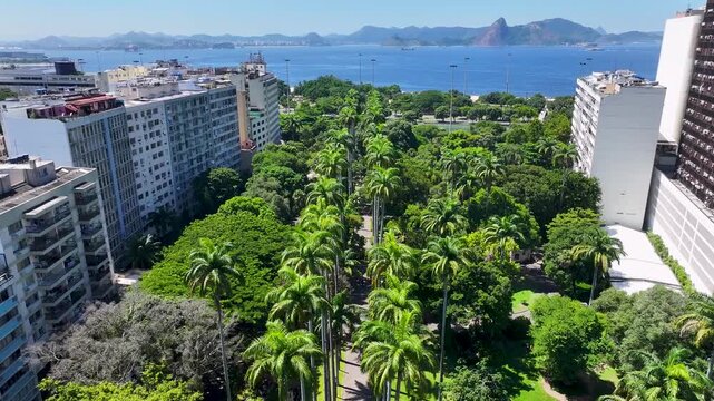 Scout Park In Rio De Janeiro In Brazil. Nature Park Scenery. Downtown City. Relaxation Skyline. Scout Park In Rio De Janeiro In Brazil. Tourism Landmark.