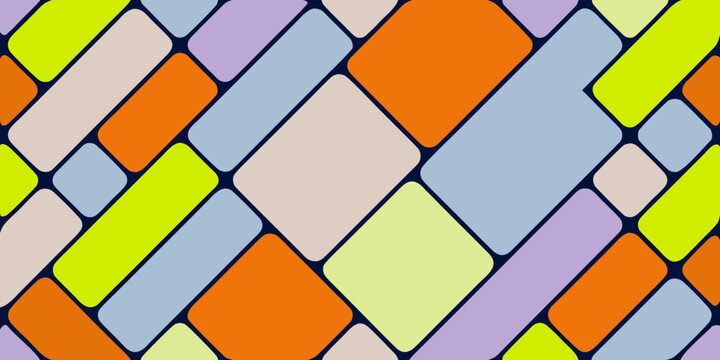 Geometric block pattern with overlapping rectangles and vibrant colors