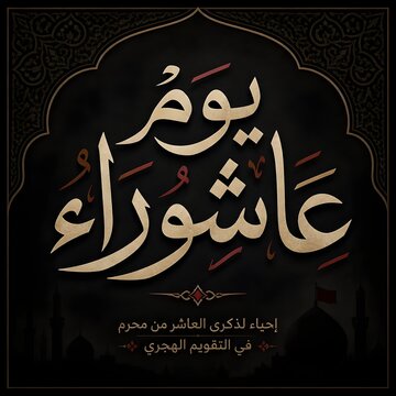 vector illustration of a happy birthday card,Golden Arabic calligraphy for Youm Ashura, Islamic Muharram background, Ashura Day 10th of Muharram design, luxury Islamic vector illustration