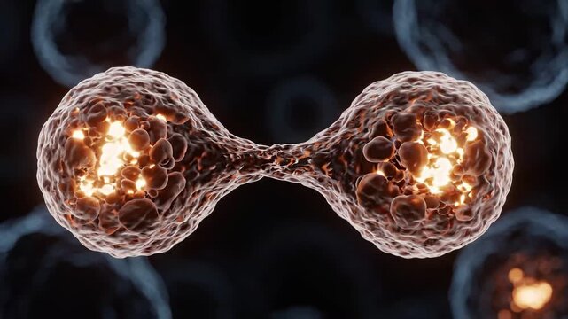 3D Rendered Glowing DNA Strand with Blue Energy and Electric Light Effects