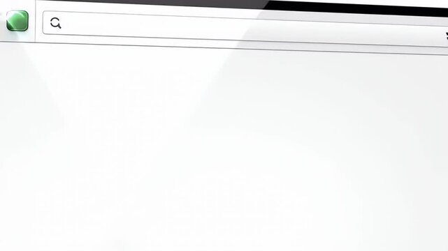 Computer screen with blank white display.