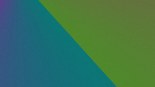 Abstract color gradient background with geometric division in blue and green