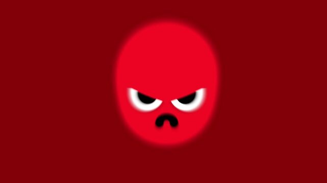Cute and red angry emoji animation