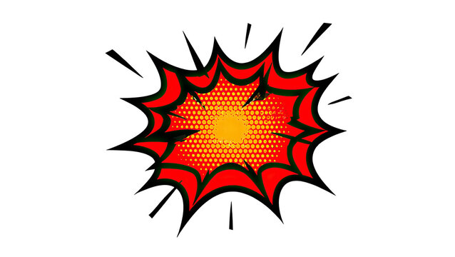 exploding sunburst with sharp rays and glowing center isolated on transparent background