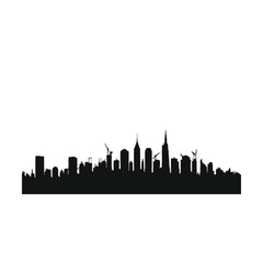 Obraz premium Modern urban city skyline silhouette showcasing architecture development metropolitan growth infrastructure travel and contemporary landscape 