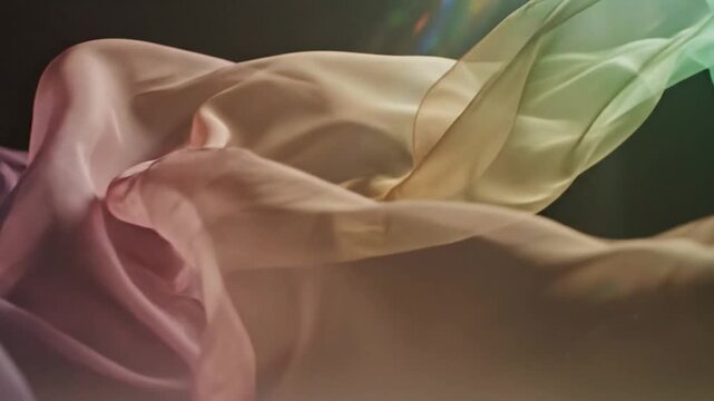 Abstract flowing white fabric with soft light and gentle curves