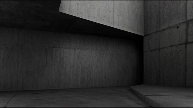 Modern abstract architecture with dramatic light and shadow contrast geometry