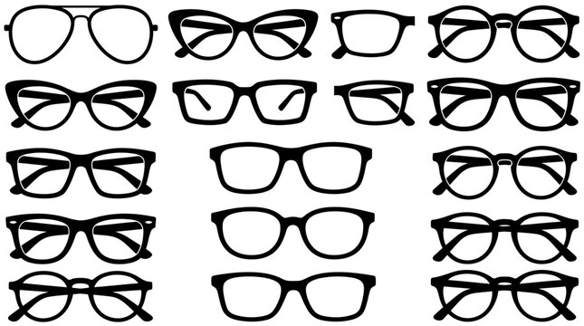 Collection of Eyeglasses Only.