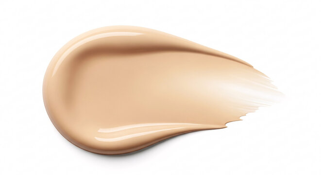 Swirl of light beige liquid foundation or concealer makeup swatch