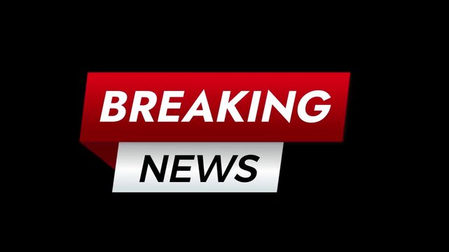 Breaking News Title Reveal Animation with Broadcast Graphics