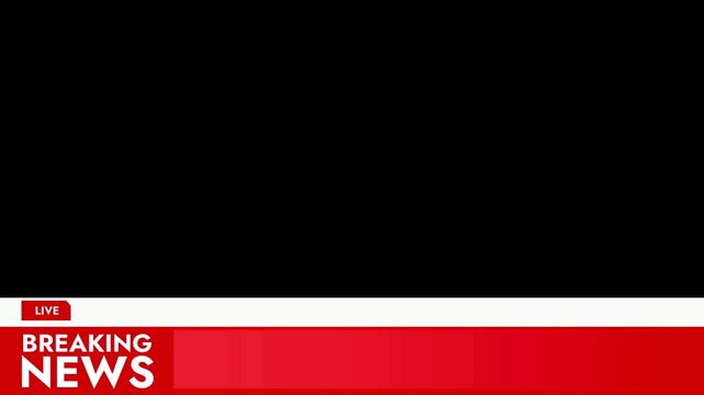 Breaking News Lower Third Banner Animation for Live Broadcast and News Channel