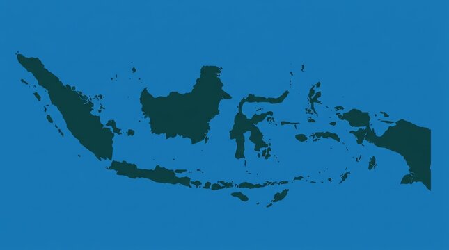 Map of Indonesia highlighting its major islands and geographical features.