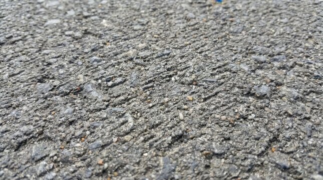 Close Up Asphalt Texture with Gravel and Cracks.