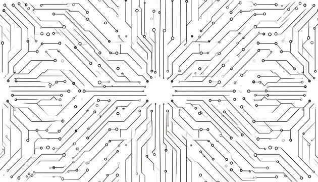 Abstract digital circuit board pattern, technology, data flow, network connection, electronic schematic